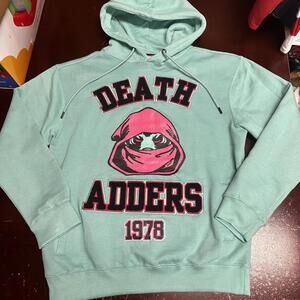 Mishka Death Adders 1978 men’s pullover Hoodie - Light Blue Large